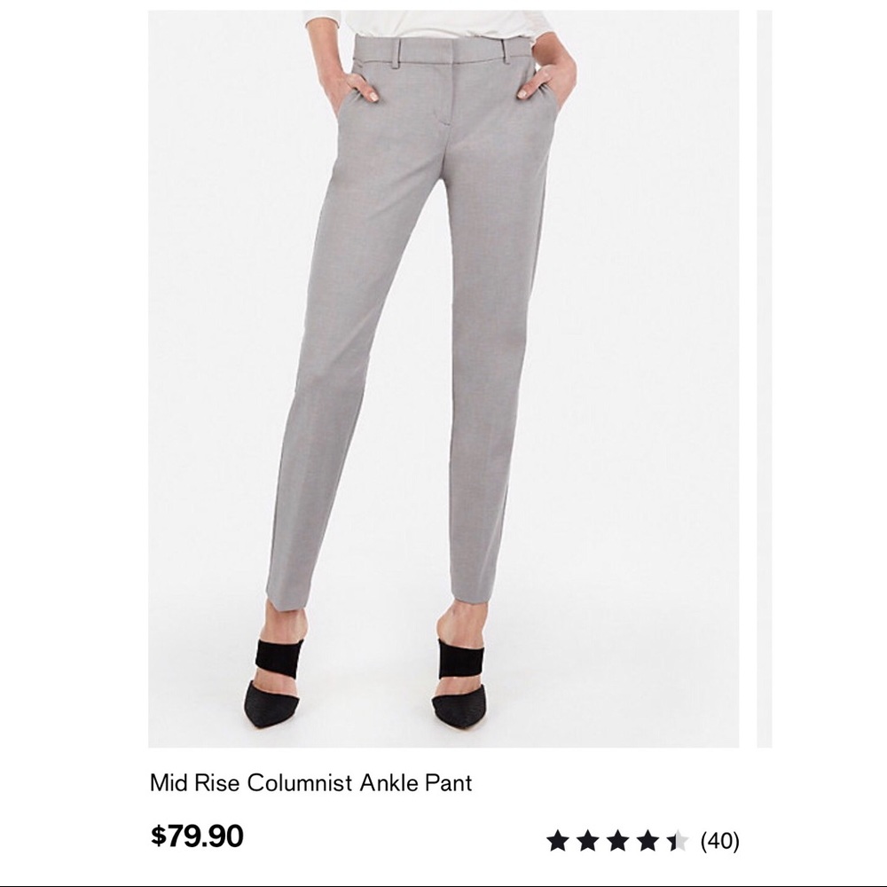 Mid Rise Ankle Columnist Pant - Express